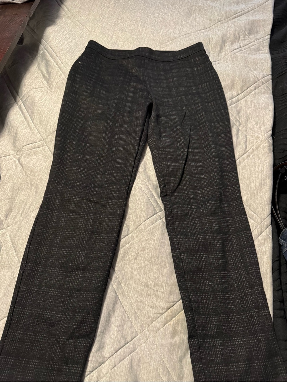 Max Studio Black Plaid Dress Pants